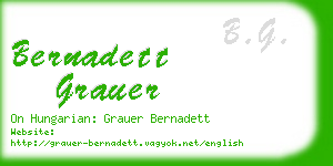 bernadett grauer business card